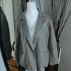 Kate Hill 90%Wool  10%Nylon Light Gray Women's Blazer